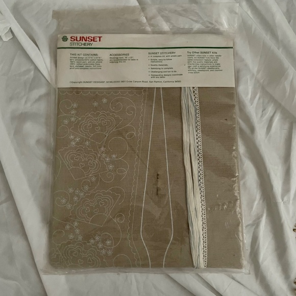 Vintage Sunset Stitchery Kit 2035 Christmas Victorian Stocking 15” New VTG - Picture 4 of 11